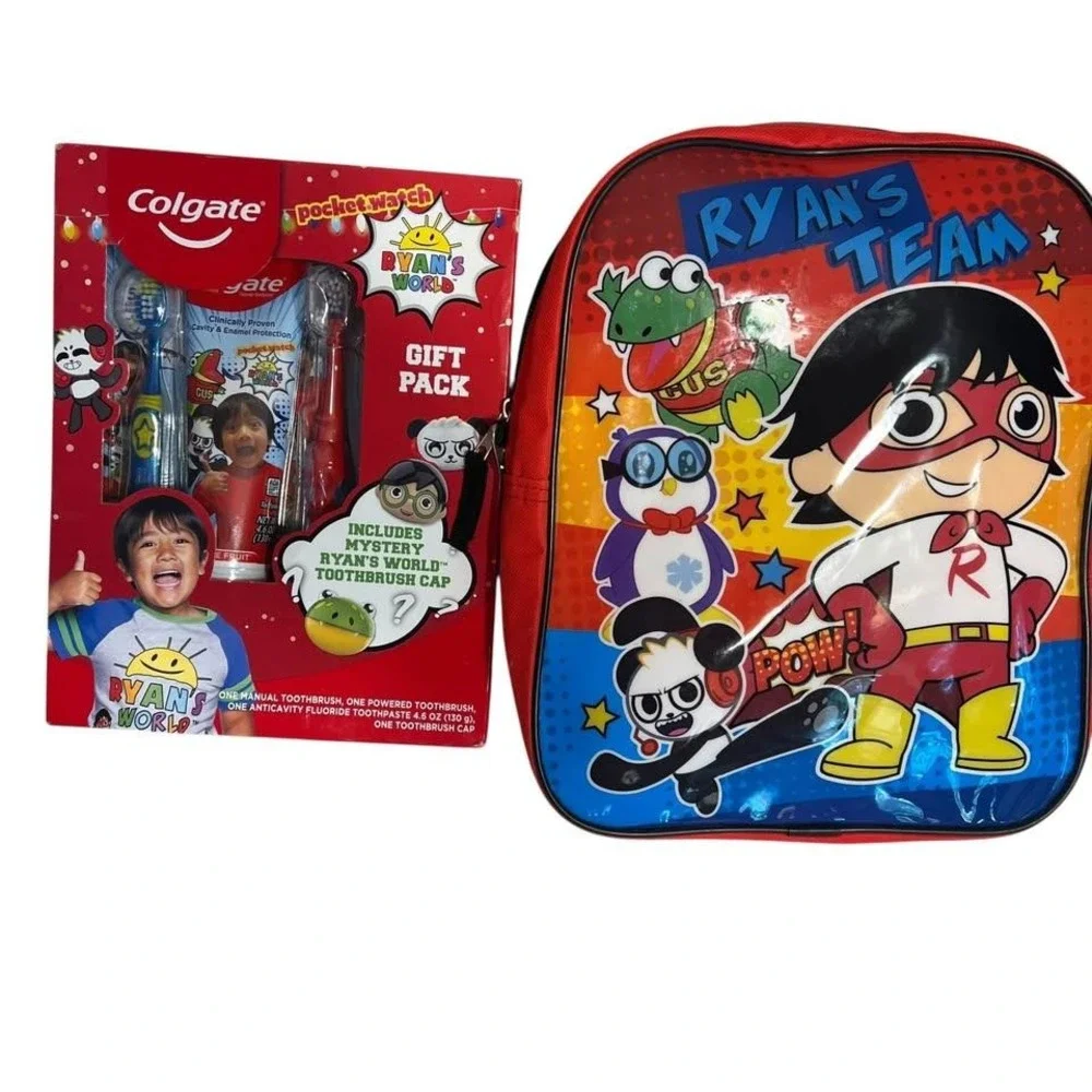 Ryan's World Gift Set Colgate Healthy Teeth Set & Mini-Backpack NEW Expired Past